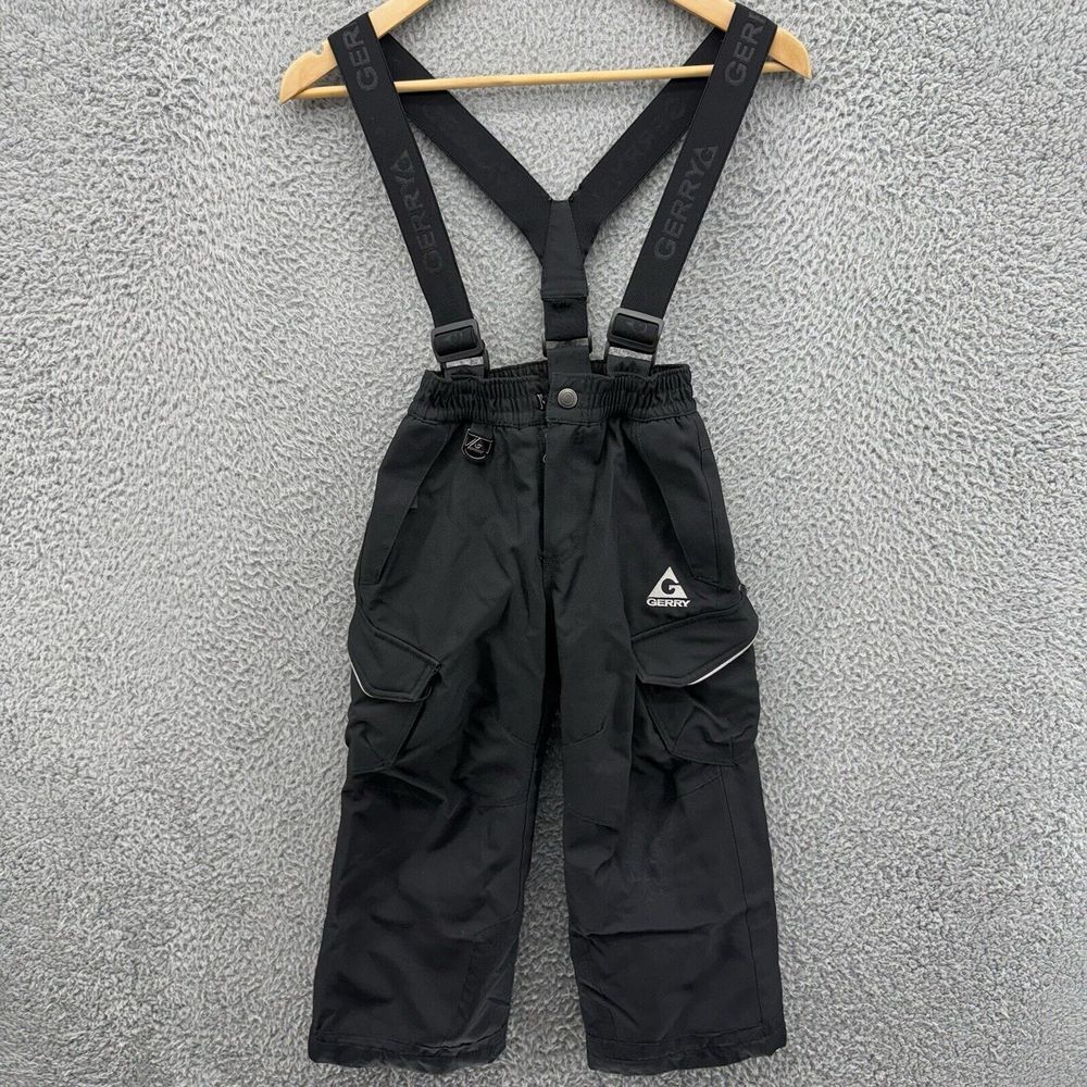 Gerry Youth‎ Black Performance Snow Pants Removable Suspenders Size XS 5/6 READ